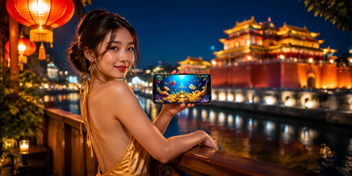 Người dùng trải nghiệm casino trên điện thoại di động tại phố đèn lồng Hội An