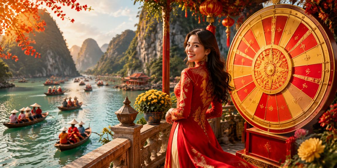 Phong cảnh Ninh Bình thanh bình gợi không khí thư giãn và trải nghiệm giải trí trực tuyến nhẹ nhàng cuối ngày